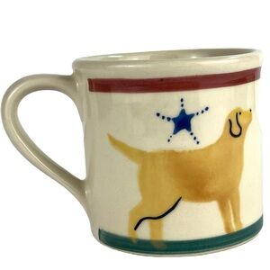Starbucks Hartstone Barista Mug Coffee Cup Yellow Lab Dog Labrador Collectible